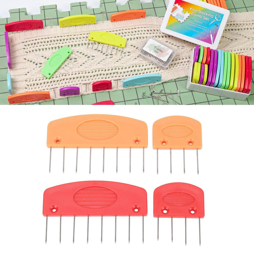20 Knit Blocker Stainless Steel and for Precise Evenly Spaced Fixed for Various Knitting Home Lace Knitting Tools Combs, Plastic, Shaping, Needles,