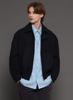 Comspace1980 [Xl~4Xl] Wool Blend Collar Blouson Jacket_Charcoal
