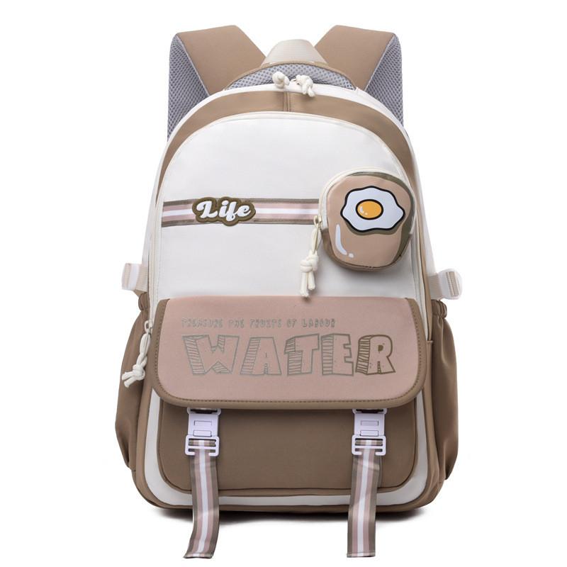 Stylish Spacious New Nylon Backpack For High School And Middle School Students In Purple Pink Green Khaki Black