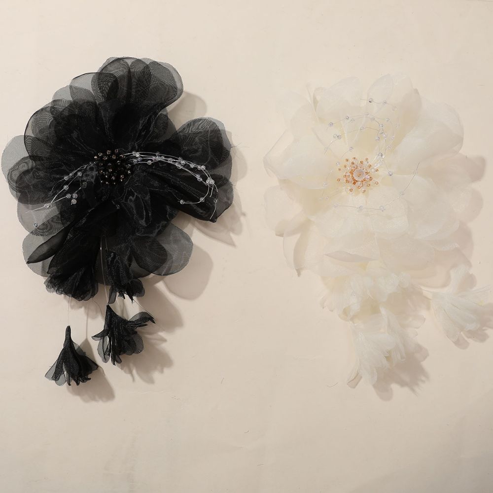 Bestickte Handgefertigte Blume Brosche Wiederverwendbarer Korsagen Pin Feen Haar Accessoires Hochzeit