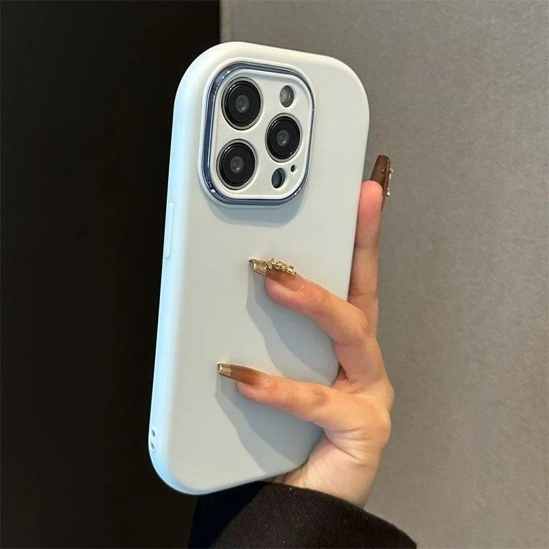 

Мягкие силиконовые конфетные чехлы для телефона для iPhone 11 12 13 14 15 16 Pro Max Plus Ударопрочный бампер Задние чехлы Крышка For iPhone 16 Pro Max