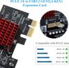 YBBOTT Express Expansion 1X To USB Type E Gen2 10Gbps Front Panel Adapter X1 Adapter Supports PCI-E Card, PCI-E 3.1 A-Key, Card, 3.0 ASM3142,