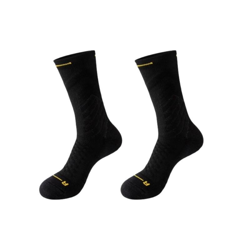 

Men s Spring and Autumn Thickened Towel Sole Basketball Marathon Professional Running Socks 1 pair чёрный