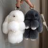 Rex Rabbit Fur Cute Bunny Pom Ball Doll Toy Keychain Cute Handbag Pendant Decor