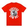 Certified Gym Rat Tshirt Pump Cover Fitness Mouse Unisexs Clothing Graphic Tshirts Unisex Cotton Oversized Short Sleeve Tee Shirts