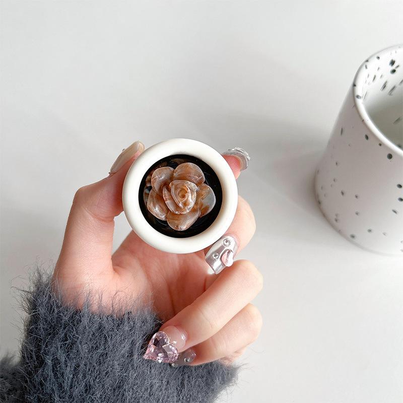 Angel Flower Mobile Phone Airbag Holder Wind Bear Round Desktop Holder Retractable Male And Female Portable