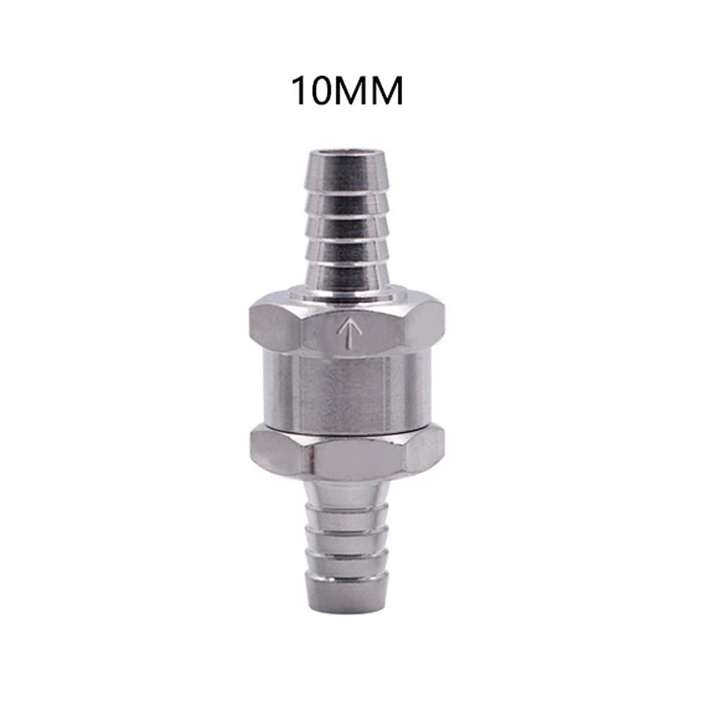 8/10mm Hose Car High Temperature Resistant Check Valve Gasoline Diesel Fuel Check Valve Aluminum Alloy One-way Check Valve