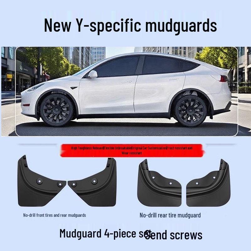 Bohrfreie Schmutzfänger für Tesla Model Y - Original-Stil Außenmodifikation