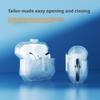 For Airpods Pro 3 Transparent Crystal Bluetooth Earphone Case TPU Switch Lock Cover with Hook Anti-Scratch Protective Case
