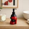 Großer Seifenspender 200ml Spenderflasche, Sanfte Schaumbildung Künstlerisches Schwarz-Rot-Design Badezimmerpumpe für Dekoration Einfaches Drücken Schaum