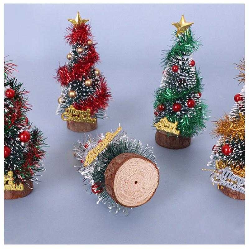 Miniature Christmas Tree For Dollhouse - Realistic Simulation Diy Micro Landscape Scene With Festive Decorations For Doll Lovers