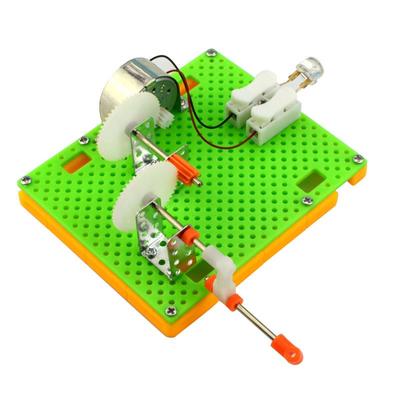 Creative DIY Science Gizmo Ruční Klikový Generátor Dětské Puzzle Sestavené sady Jednoduchý Fyzikální Experiment Výukové zdroje
