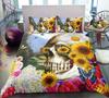 3D Skull Head Bedding Set Bedding Bedding Bedding Cover and Pillow Case 2/3 Pieces Single/Double Bed Washable and Quick Drying Bedding