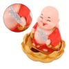 Plastic Car Dashboard Fortune Buddha Decor Office Desktop Decoration