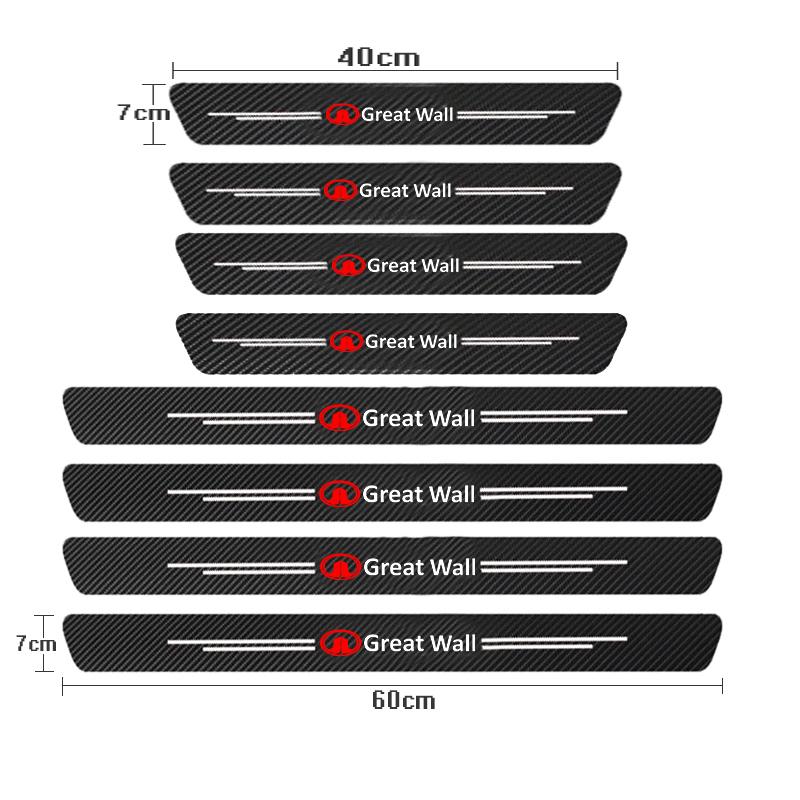 Car Door Sill Decals Stickers Cover For Great Wall Haval GWM UTE Tank Poer Voleex C10 C30 C50 Steed Wingle 5 7 POWER Pao