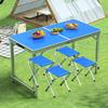Portable Aluminum Folding Table - Multifunctional Dining, Study, or Outdoor Use