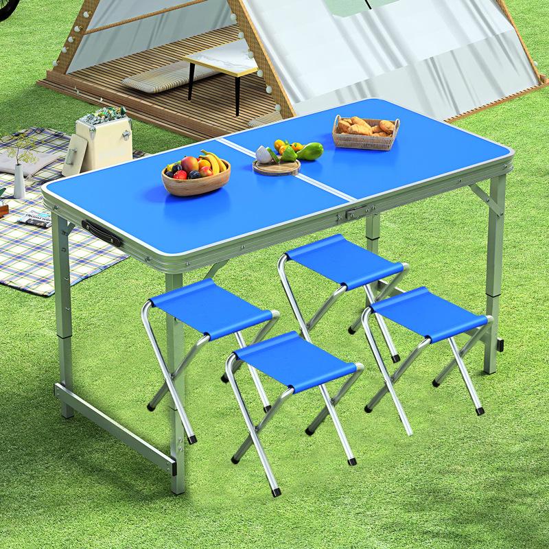 Portable Aluminum Folding Table - Multifunctional Dining, Study, or Outdoor Use