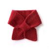 Women's Pure Cashmere Scarf Pineapple Knit Bow Tie Openwork Neck Warmer Soft Thermal Neck Cover