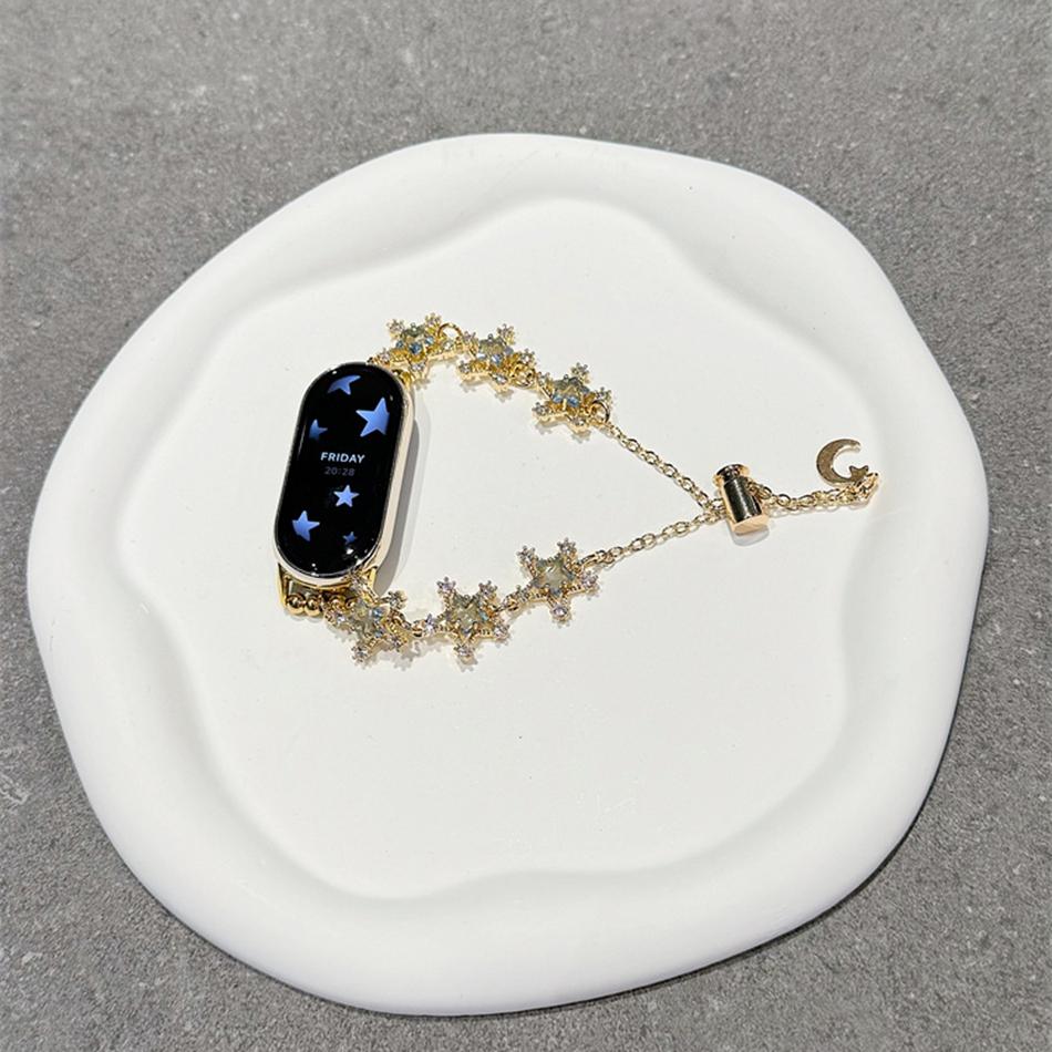 

Luxury Star Rhinestone Diamond Strap For Xiaomi Mi Band 10 9 8 7 Pro Miband 6 5 4 3 Wrist Telescopic Bracelet Replace Watchband For MiBand 8Pro 9Pro