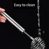 Manual Egg Whisk Rotating Push Mixer Stirrer Milk Frother Stainless Steel Spring Egg Beater Kitchen Baking Accessories