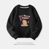 Cartoon Capybara Round Neck Sweatshirt for Boys and Girls - Spring/Autumn Long-Sleeve Shirt