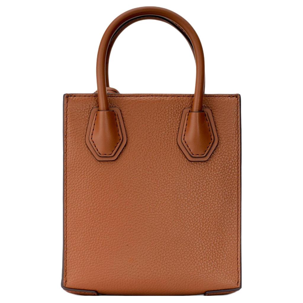 Michael Kors MK Mercer Classic Solid Color Letter Logo Pendant Leather Handheld Crossbody Shoulder Bag Mini Women Handbags 35S1GM9T0L-LUGGAGE