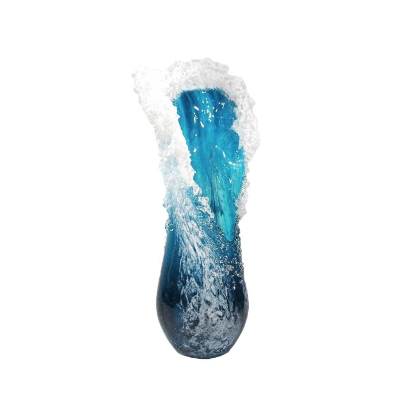 

Artisanal Sea Pattern Resin Vase for Elegant Room Decoration and Centerpieces Flower Arrangement S