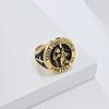 New Vintage Guardian St. Christopher Titanium Steel Ring for Men Personalized Hip Hop Stainless Steel Jewelry Teenage Boys Faith Finger Ring