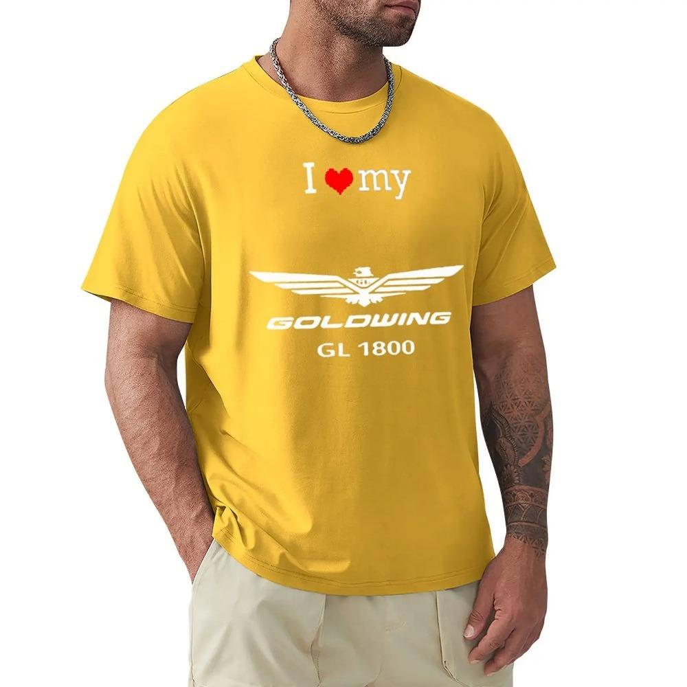 Stil Vintage T-Shirts Kurzarm Lustig Komisch Neu T-Shirt Personalisieren Goldwing 1800 Homme Moto Herren T-Shirt Größe