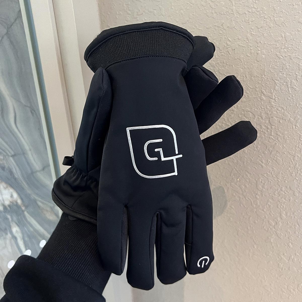 

Versatile for Both Men and Women Thickened with Fleece Warm Windproof Cold Proof Water Proof Five Finger Touch Screen for Cycling One size