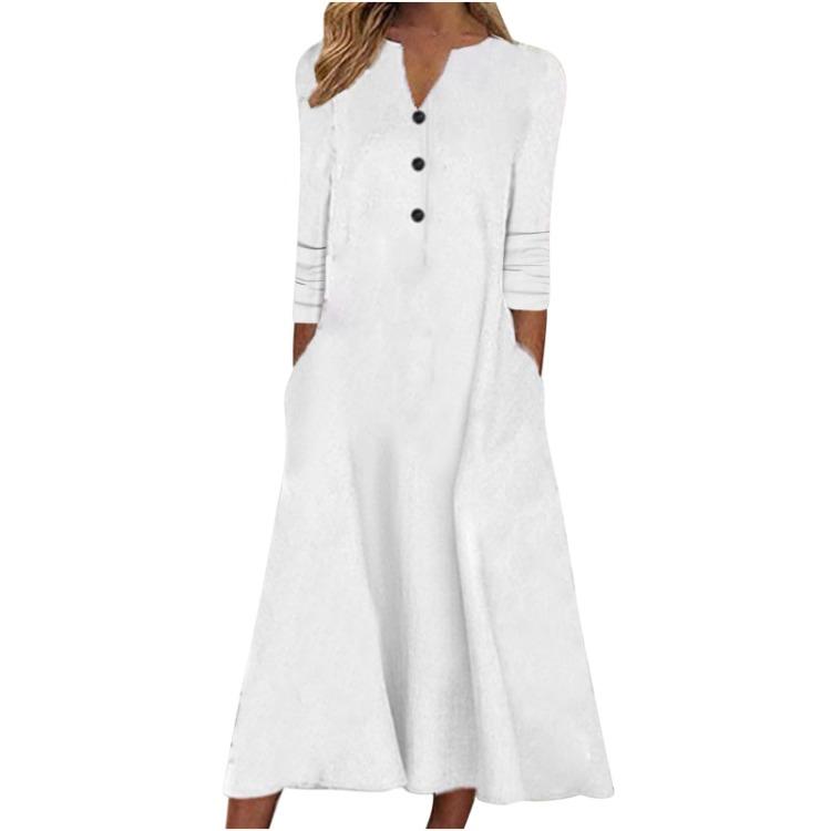 2023 Autumn Women Printed Maxi Dress Long Sleeve Open Chest Skirt Fashion Trendy