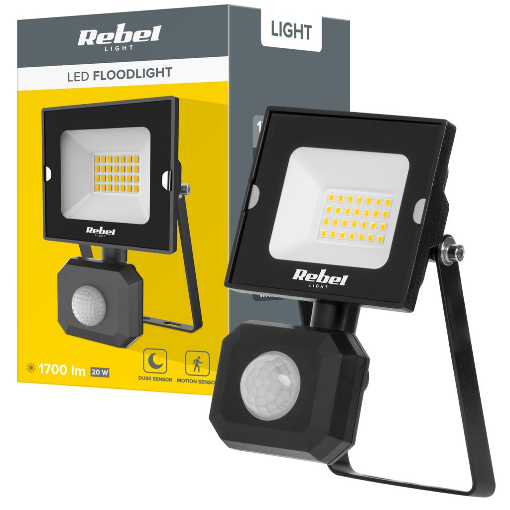 Halogen LED spotlight outdoor floodlight lamp 20W 4000K IP44 sensor