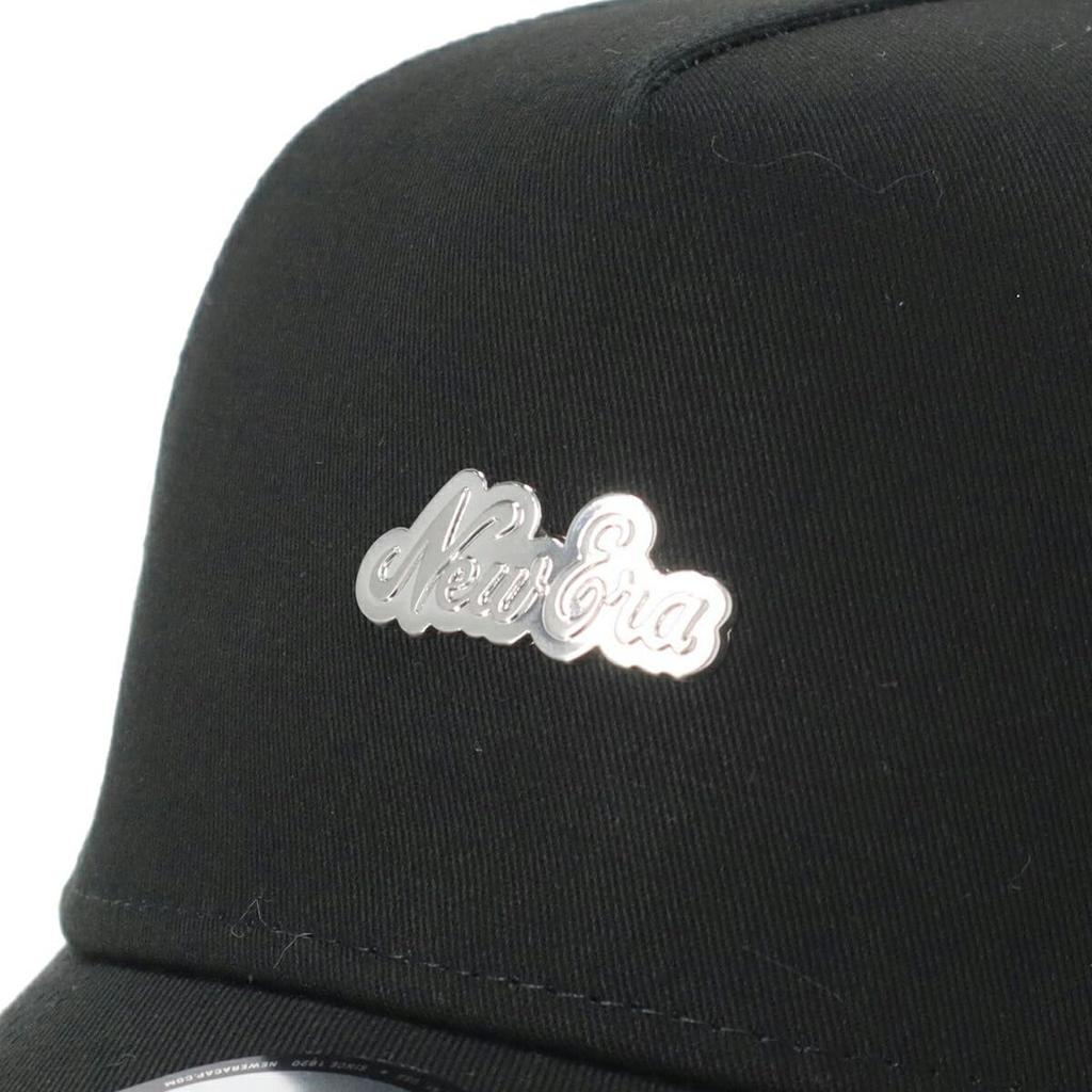 New Era Golf Mesh Cap with Cotton Metal Free Size GF 940AFTR METAL CL LOGO NER36G9364 9FORTYA-Frame Logo, Black, BLK, 14391357,
