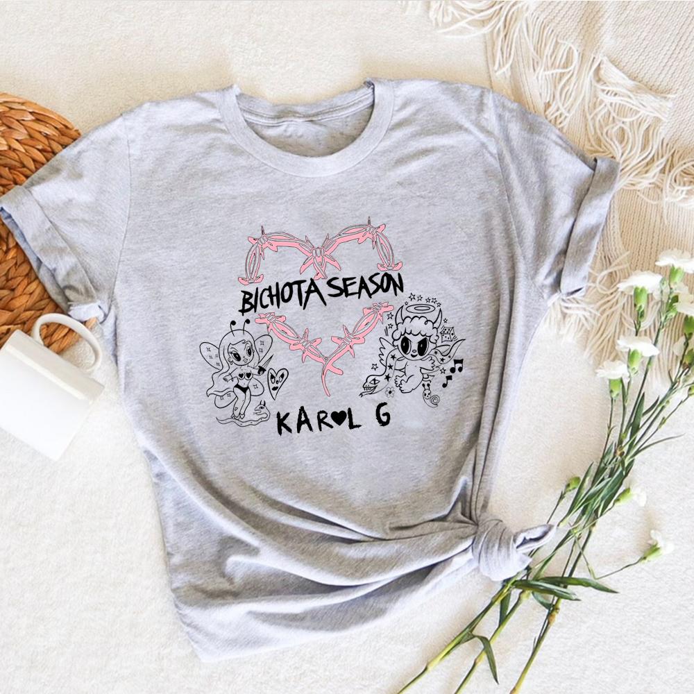 Harajuku Bichota Season T-shirt Aesthetic Karol G Shirts Unisexana Sera Bonito Shirt Bichota Tee Unisex Short Sleeves Top