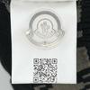 Ausgezeichnete MONCLER Strickmütze BERRETTO Logo-Patch schwarze Baumwolle Damen Gebraucht