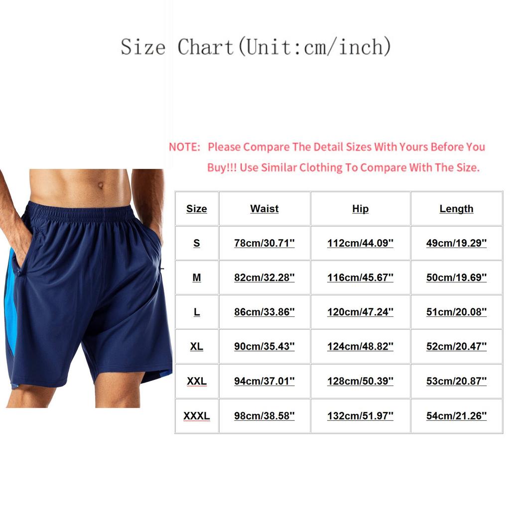 Fashion Men's Color Block Pocket Fitness Sports Running Casual Shorts Pants
