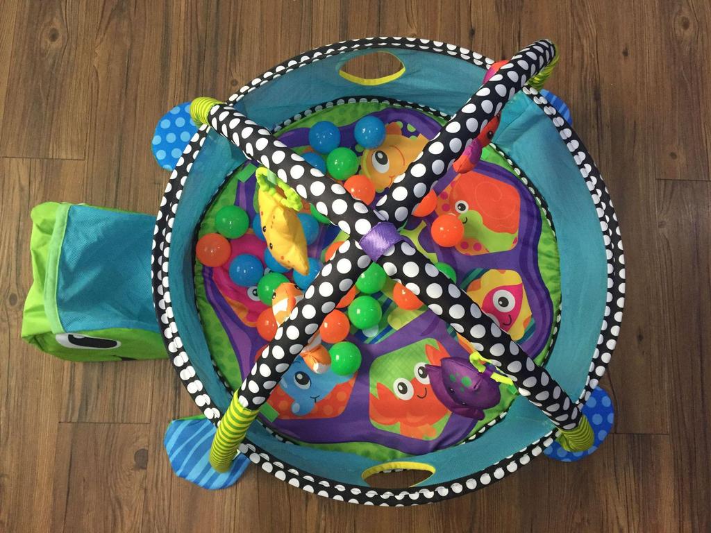 Multifunctional Baby Ocean Ball Play Mat with Gym Rack and Fence