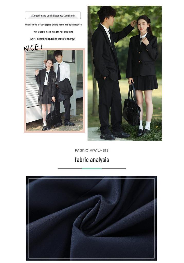Japanese Style Academy Couple JK Uniform Set - Middle School Student Suit Jacket