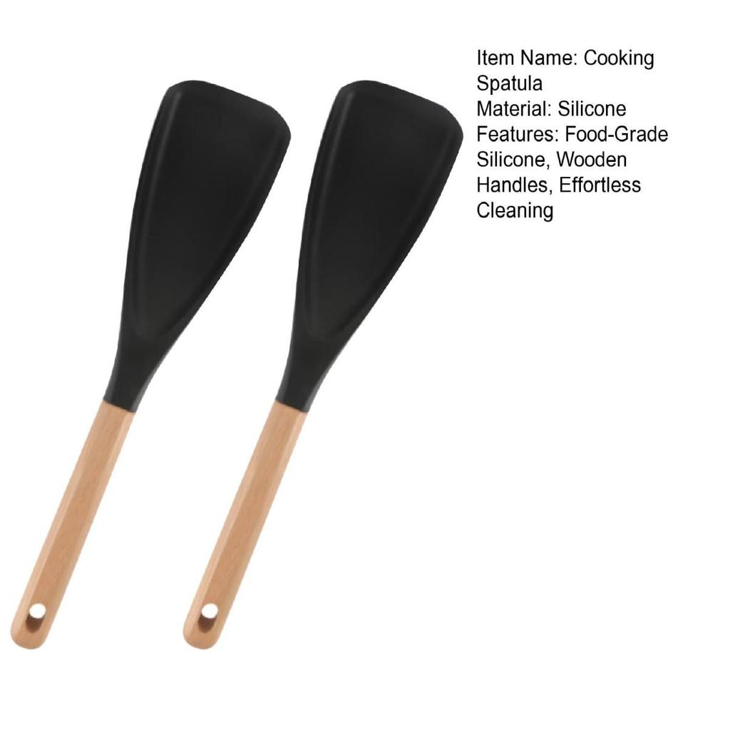 Yousheng Silicone Cooking Spoons Food-Grade Kitchen Spatula Heat Resistant Non-Stick Spatula Spoon for Stirring And Serving