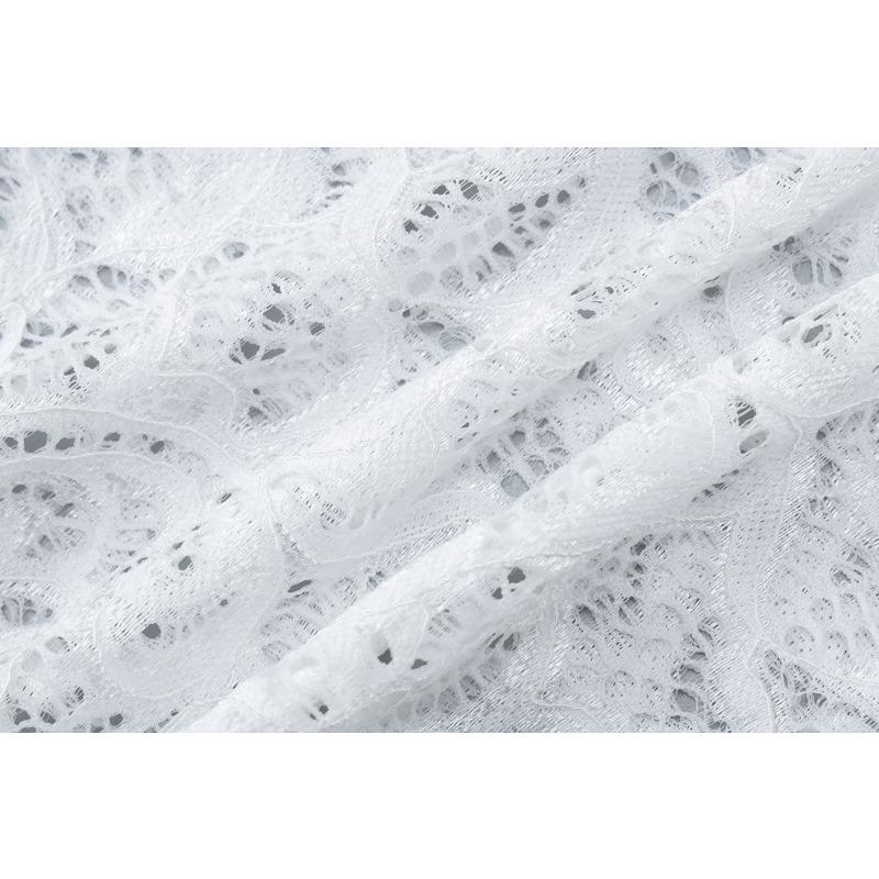 Sexy Hluboký Výstřih do V Štíhlý Sto Krátký Náhrdelník Krajkový Dlouhý Rukáv Krajkový Top