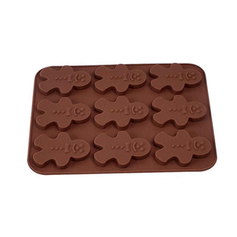 Cartoon Christmas Snowman Silicone Cake Biscuit Baking Oven Hot-soluble Wax Mold Silicone Pinch Le Plaster Mold