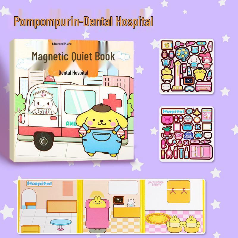 Магнитная тихая книга Sanrio Куроми и Моя Мелоди для самостоятельного изготовления, для девочек