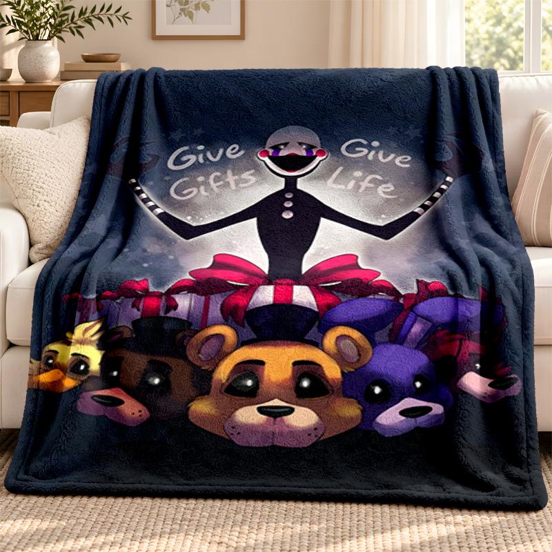 Five nights at freddy blanket Flannel Blanket Soft Cozy Plush Throw for Sofa Bed Lightweight Home Decoration Outdoor camping