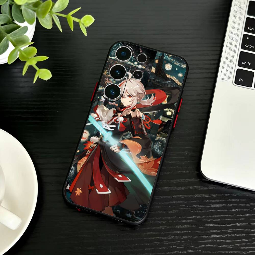 Genshin Y-Kaedehara Kazuha Phone Case For Samsung S26,S25,S24,S23,S22,S30,S21,Ultra,Plus,FE 5G Black Soft Cover