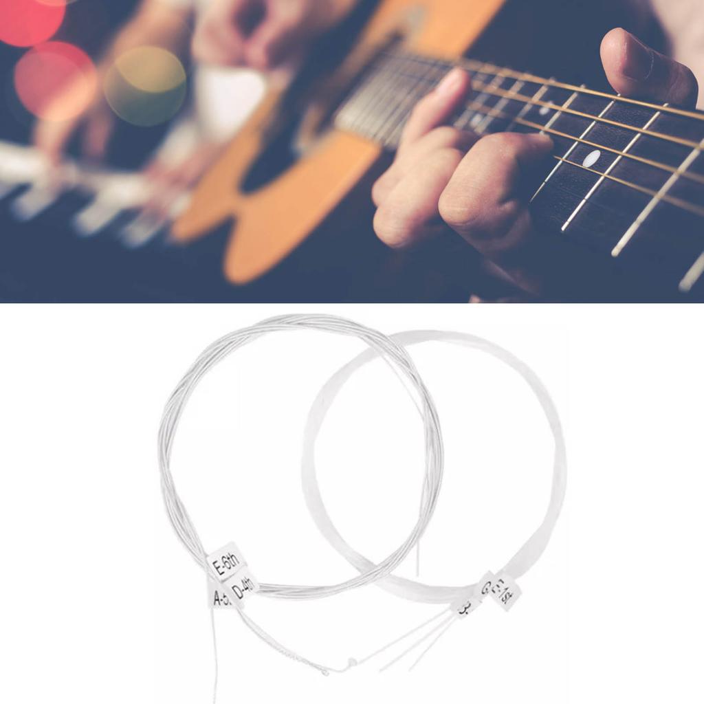 Klassische Gitarrensaiten 28 bis 43 Gauge Rostschutzbeschichtung Klar Stabiles Nylon Gitarrensaitensatz
