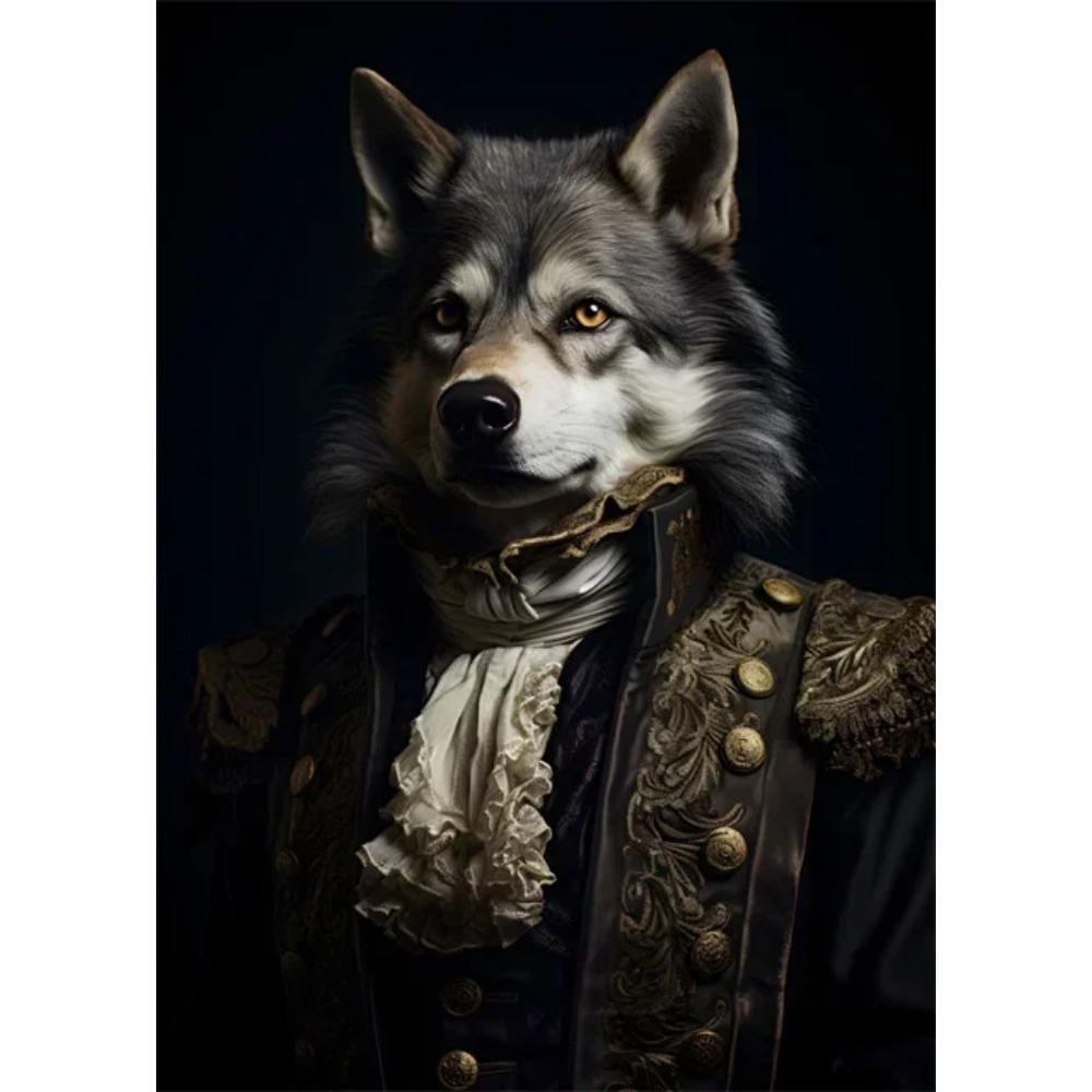 Aristokratyczne Zwierzęta Portret Plakaty i Druki Sztuka Vintage Malarstwo na Płótnie Obrazy na Ścianę do Salonu Dekoracja Domu