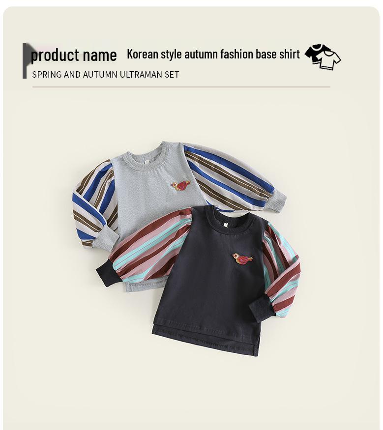 2025 Autumn Korean-Style Long Sleeve T-shirt for Boys and Girls