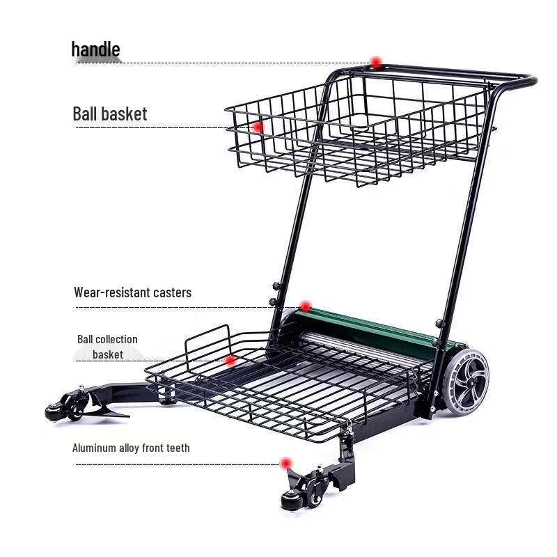 Tennis Ball Collector & Coach Cart (350-Ball Capacity)