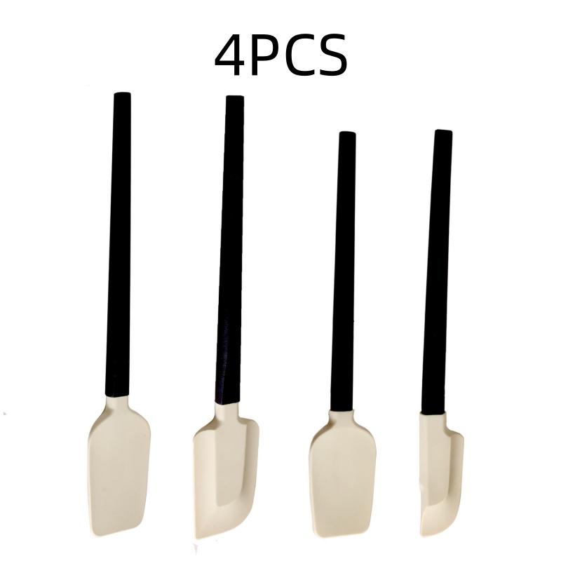 White Silicone Cream Spatula Non-stick Pastry Blenders Wood Handle Chocolate Butter Baking Scraper Kitchen Cake Mixer  Kitchenware Set