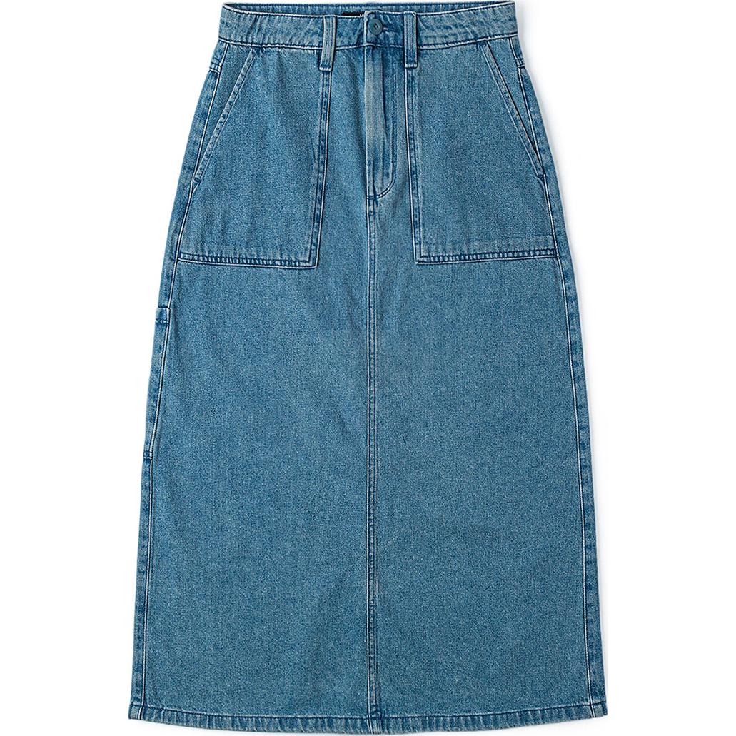 

New Vans Casual Long Skirt Women s Blue VN000HQC7W6 26